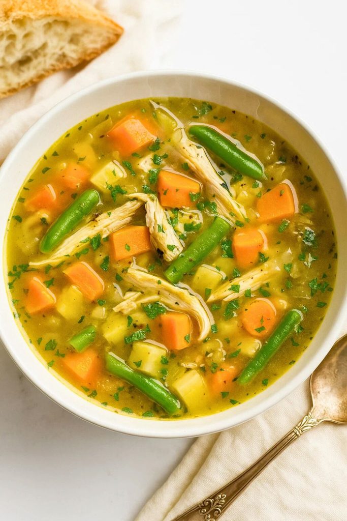 Cozy Chicken & Autumn Vegetable Soup