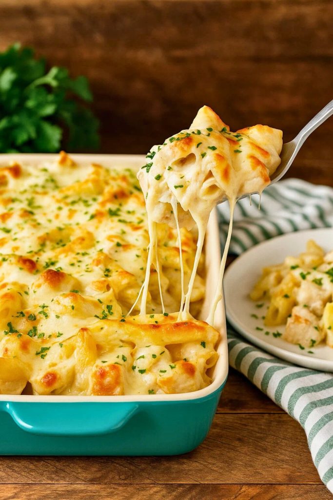 Creamy Chicken Alfredo Bake