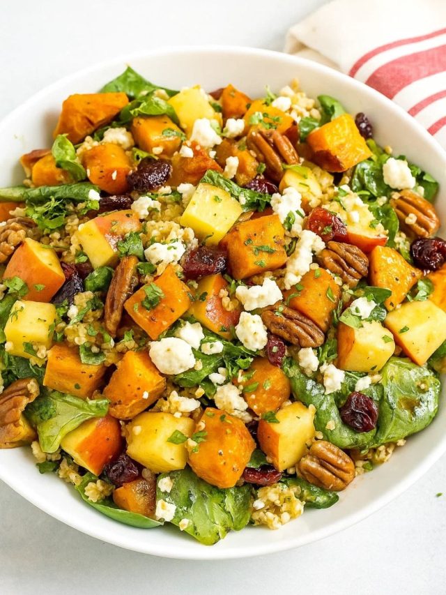 Fall Quinoa Spinach Salad