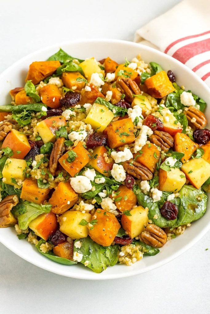 Fall Quinoa Spinach Salad