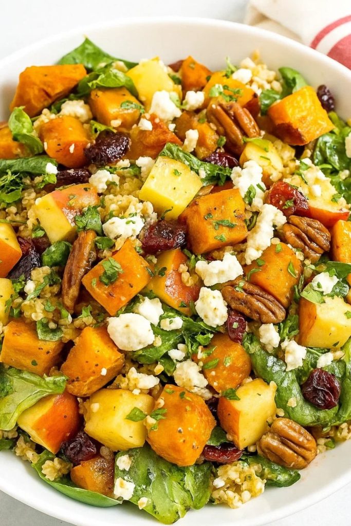 Fall Quinoa Spinach Salad