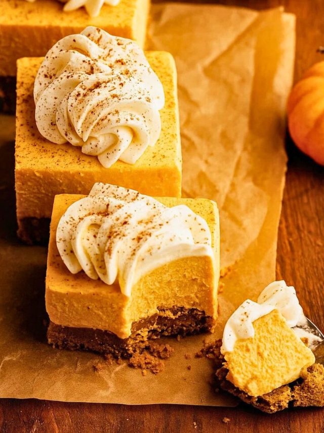 No Bake Pumpkin Cheesecake Bars