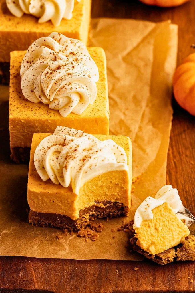 No Bake Pumpkin Cheesecake Bars