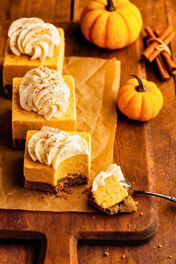 No Bake Pumpkin Cheesecake Bars