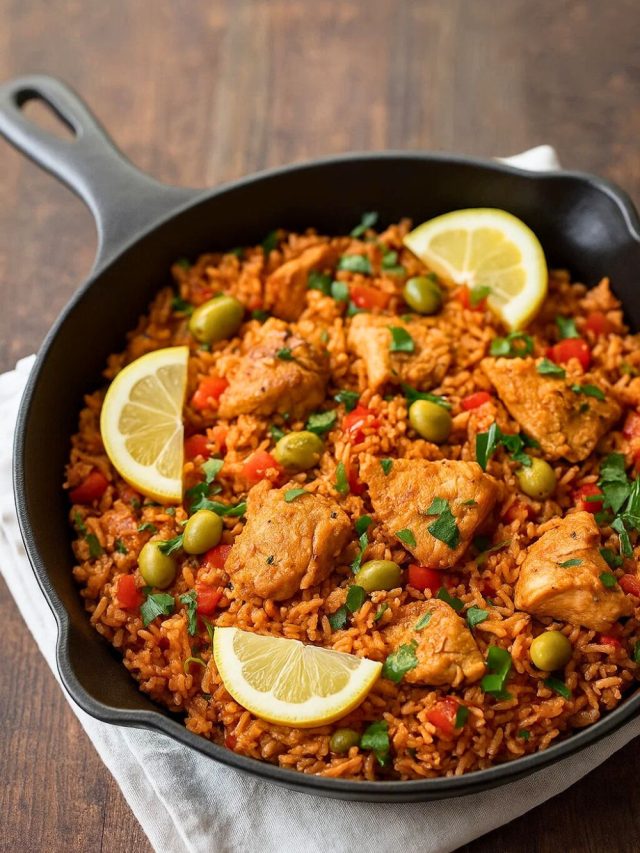 One Pot Spanish Chicken and Rice