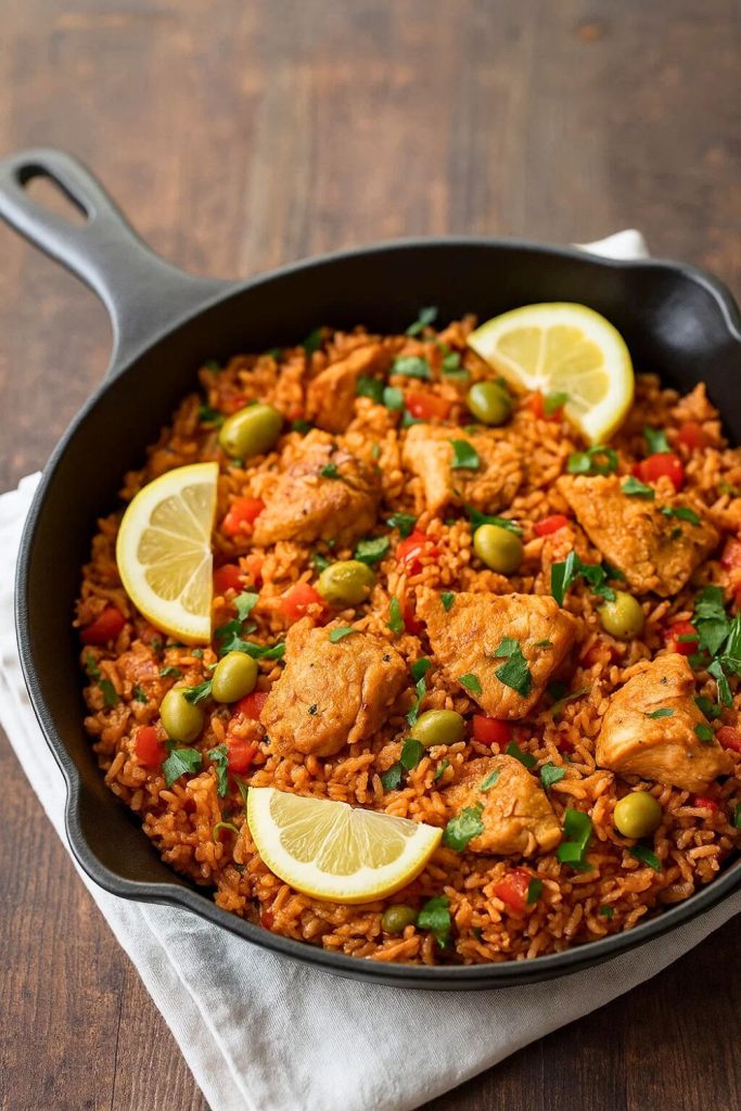 One Pot Spanish Chicken and Rice