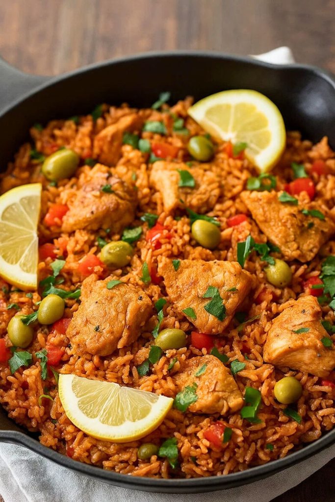 One Pot Spanish Chicken and Rice
