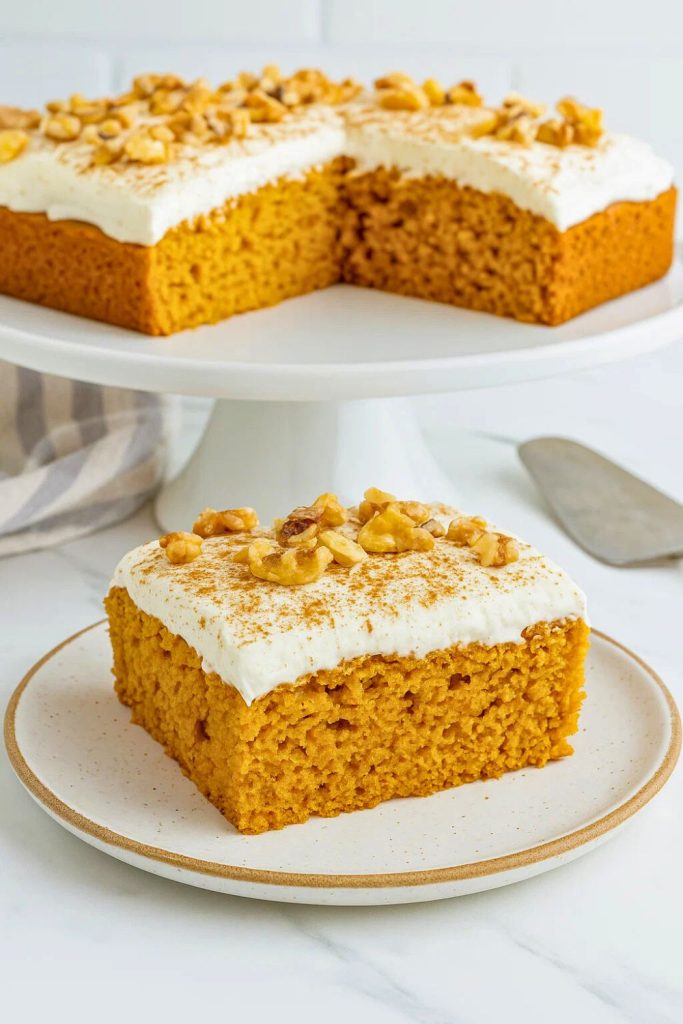 Pumpkin Cake with Cinnamon Cream Cheese