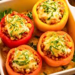 Chicken Parmesan Stuffed Peppers