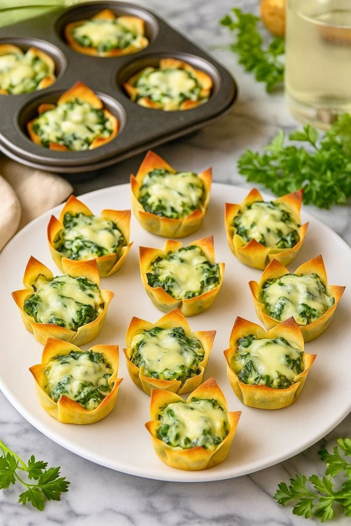 Spinach And Artichoke Cups