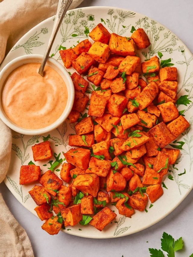 Air Fryer Sweet Potato Cubes
