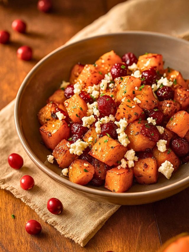 Butternut Squash with Cranberries