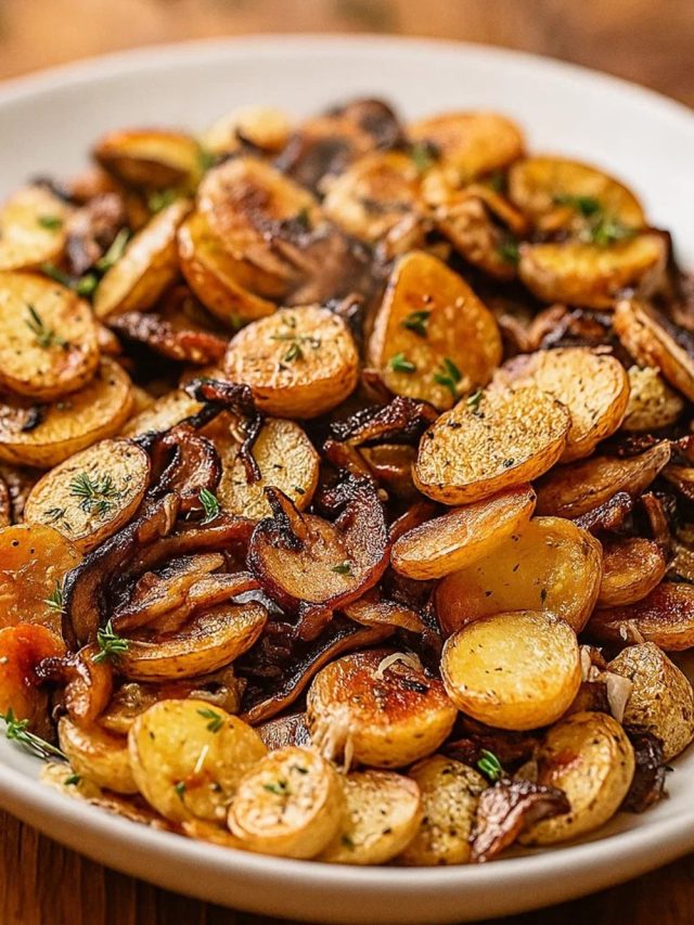 Roasted Potatoes with Mushrooms