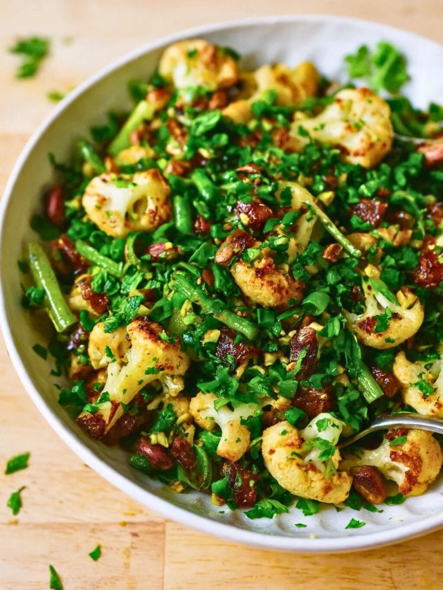 Cauliflower Salad with Dates and Pistachios